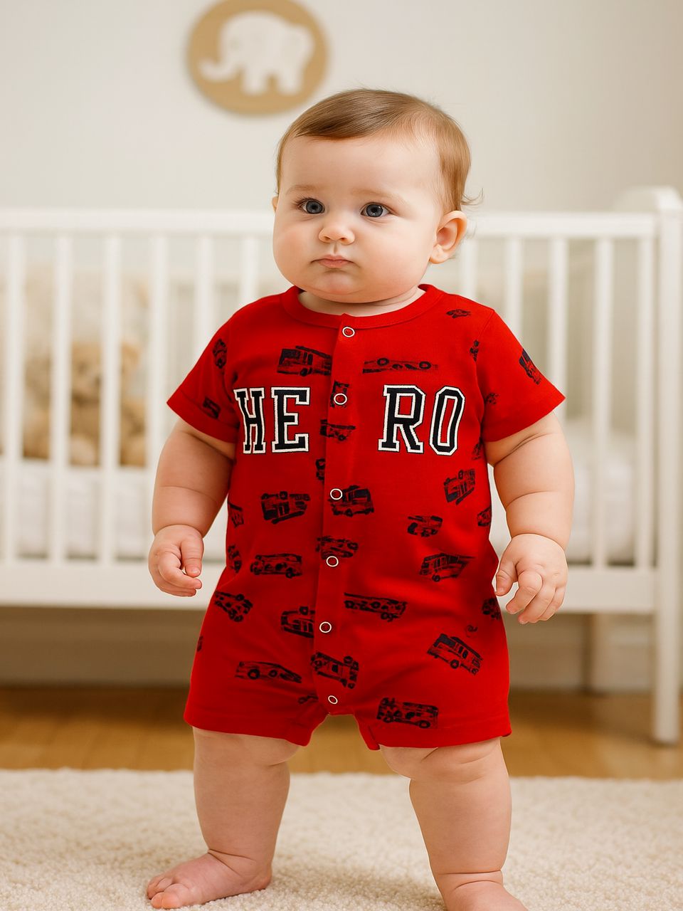 رامپر آستین کوتاه بچگانه فروشگاه کودکانه ها