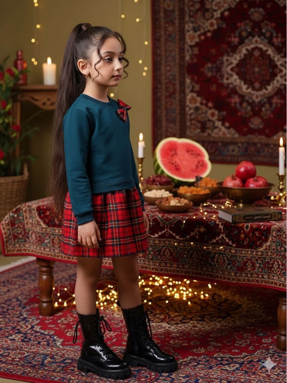 خرید پیراهن یلدایی دخترانه