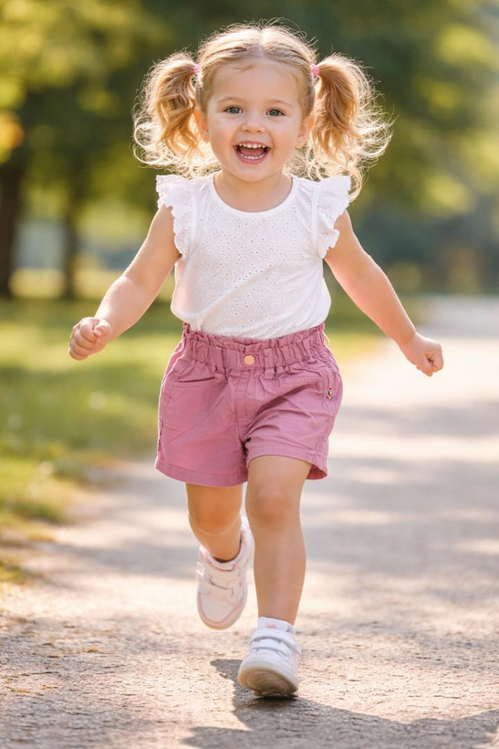 شلوارک کتان کمرچین بچگانه برند آنیت مناسب ۱ تا ۵ سال جیب دار فروشگاه کودکانه ها