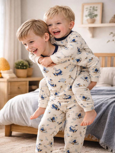 ست لباس راحتی کودک 1 تا 6 سال طرح کارتونی جنس پنبه پلیاستر