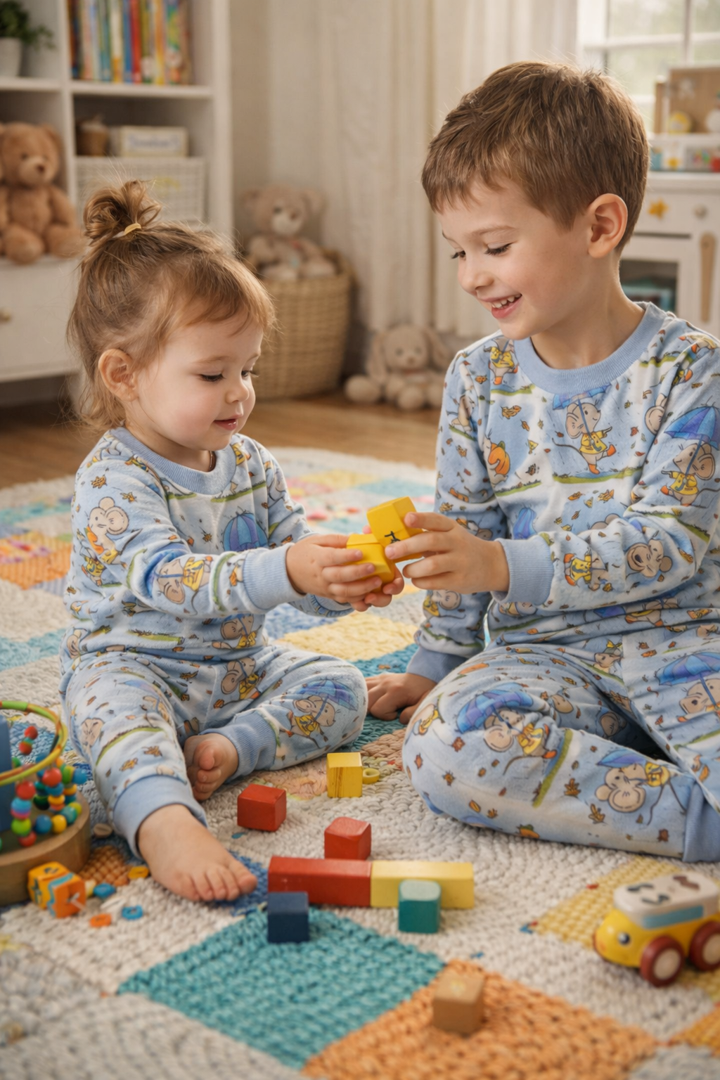 تصویر Kids Lounge Wear Set Ages 1–6 | Premium Cotton-Polyester + Installment Purchase 