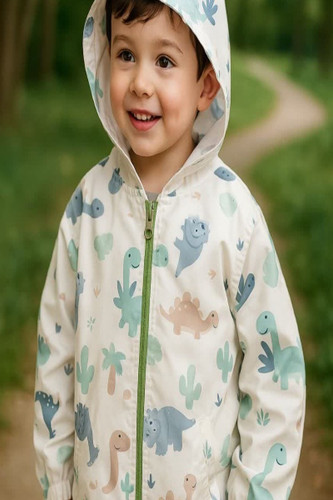 بارانی سفید طرح دایناسور برند آنیل مناسب کودک koudajaneha.ir