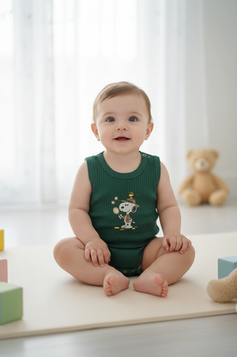 بادی رکابی کبریتی زیر دکمه، لطیف و مناسب استفاده روزمره کودک