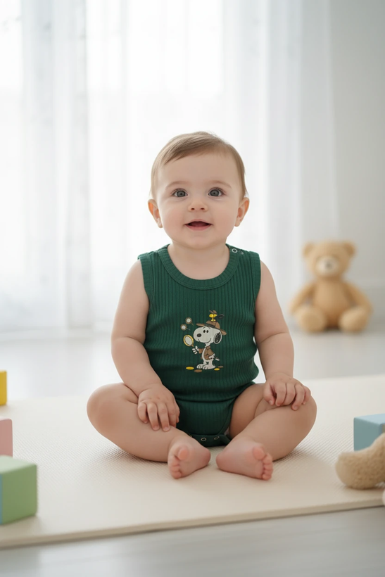 بادی رکابی کبریتی زیر دکمه، لطیف و مناسب استفاده روزمره کودک